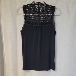 NWOT Express Black Lace Sleeveless Top
